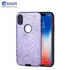 3D Special Pattern Bumper Case Cover with Dustproof Plug for iPhone X