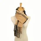 anti static pure kashmiri pashmina wool acrylic knitted shawls tartan wrap scarf