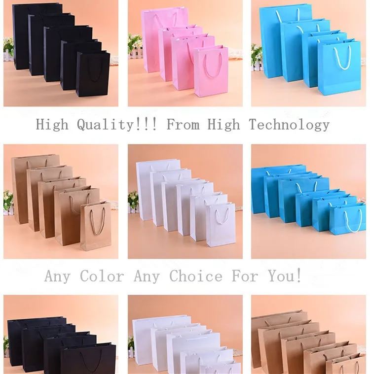 design blue art paper packing paper bags for shopping and gifts