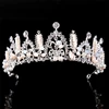 Vintage Gold Sliver Crystal Tiara Baroque Rhinestone Princess Queen Crown For Bride hair band crown alloy pearl hair decoration