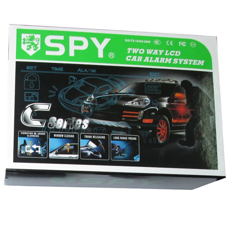 SPY two way remote keyless entry remote engine start stop car alarm system