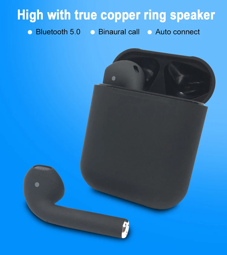 TWS-i12 earphones binaural call wireless stereo with charging box headphones sports earplugs - ANKUX.COM