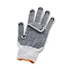 Double dotted PVC cotton gloves,white cotton gloves with PVC dots