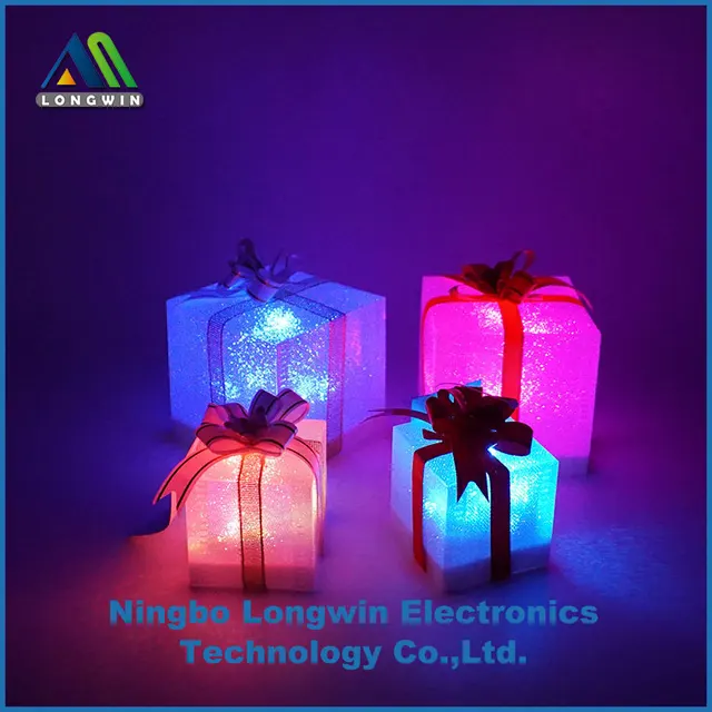 christmas decoratioin color changing led flashing light box, led