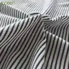 Factory supply high quality 48% recycled cotton 52%pima cotton fabric thick and fine striped single jersey for garment