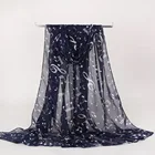 Japan New Design Music Symbol Printing Plain Pastoral Light Long Black White Chiffon Scarf