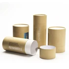 low factory price custom printed eco kraft paper rolled edge cardboard cylinder paper tube packaging box