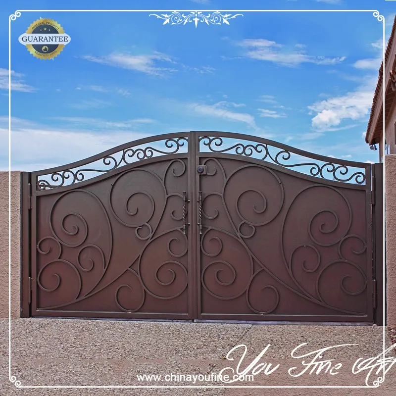 Decorative House Door Luxury Wrought Iron Gate Design For Sale - Buy
