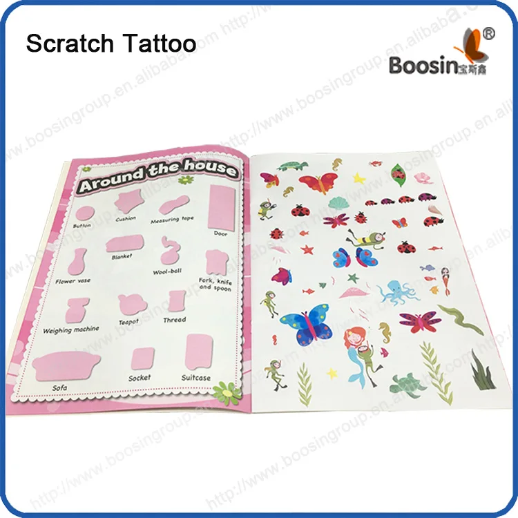 hot birthday gift for child sticker tattoo book set