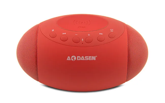 Football Shape Wireless Charging Handsfree Call AUX FM TF USB Wireless Portable Speaker - ANKUX.COM