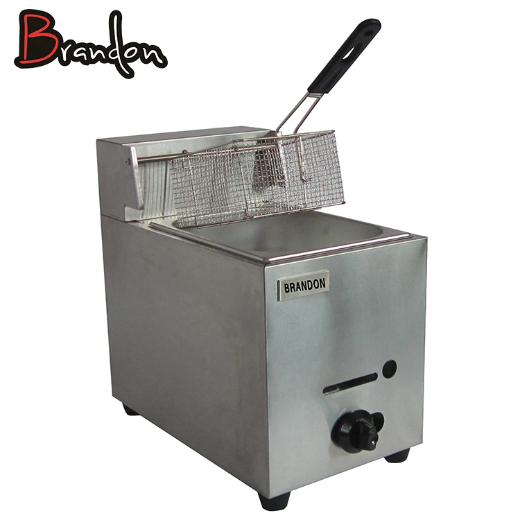 Commercial Use Stainless Steel commercial table top lpg gas deep fryer