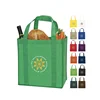 Environmental Green Supermarket Promotion Non Woven Recyclable Shopping Bag With Logos Custom Logo Printed