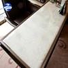 Polished white onyx marble table top