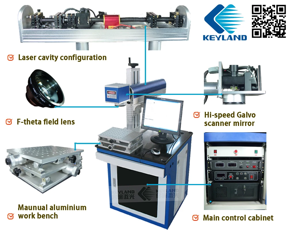 IPG / Raycus Portable fiber 20W laser marking machine metal for ceramic sanitary ware