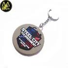 Customized 3D logo plastic pvc keychain pvc key ring