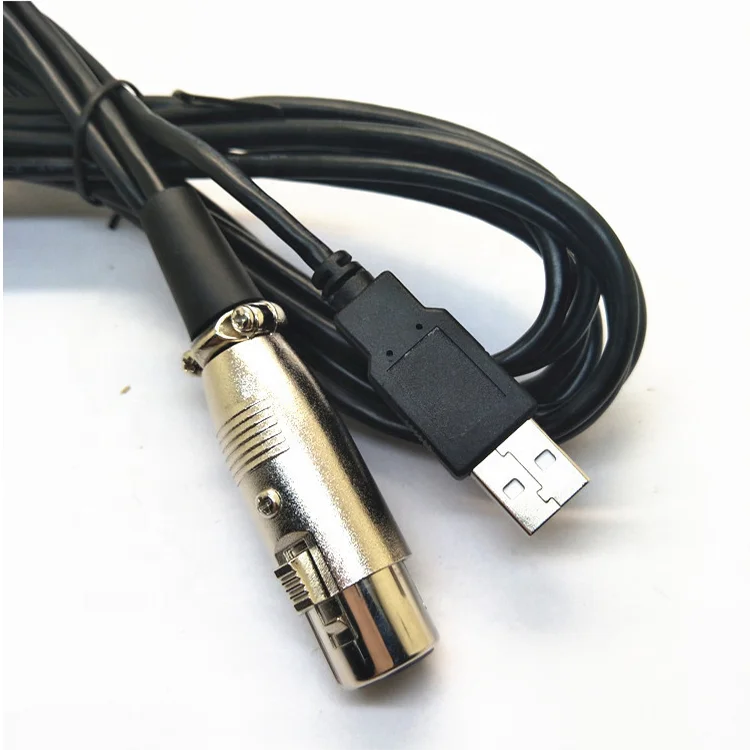3M XLR Female to USB Audio Cable Microphone to USB Interface Converter Adapter