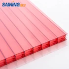 Flat polycarbonate hollow sheet four walls/layers pc sun board