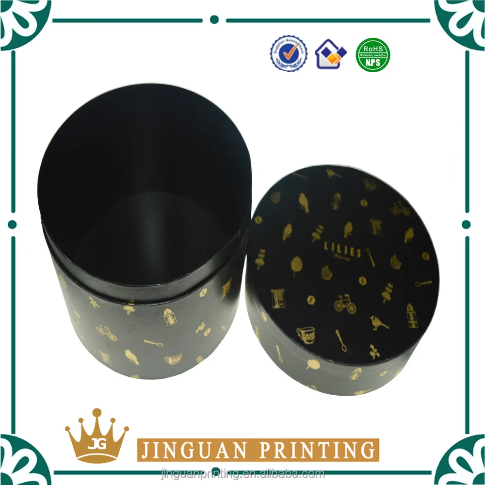 cardboard paper luxury gift packaging handle rope round box f