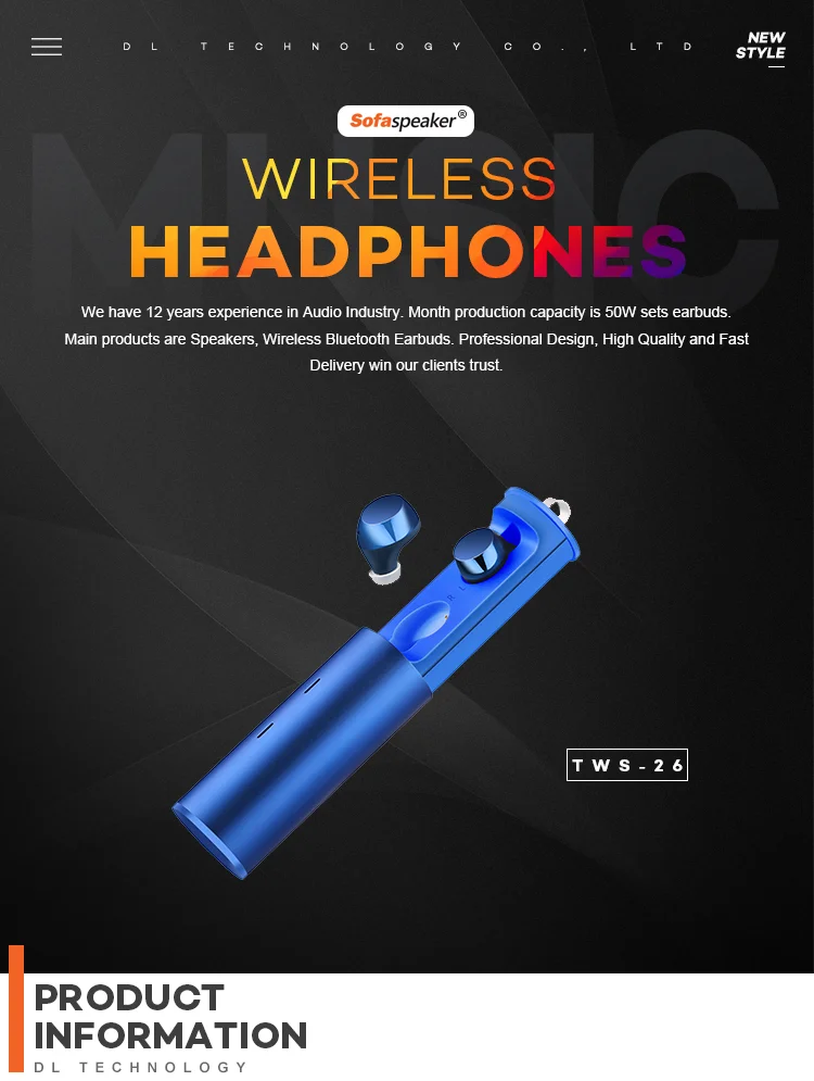 Custom True Wireless Bt Earphone Waterproof Bt Silent Disco Wireless Headphone - ANKUX.COM