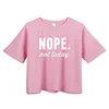 Women's Fashion Funny Tees Graphic Loose T shirt Cute Relaxed Split Crop Tops wholesale bulk Tee