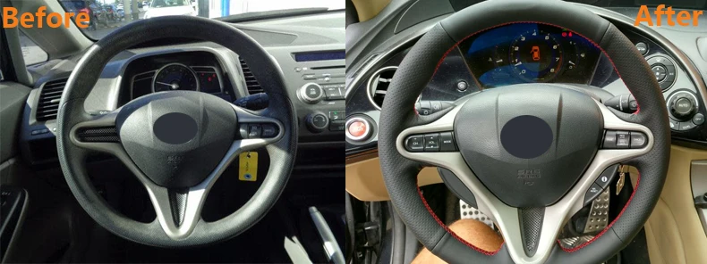 Old Civic 2006 2007 2008 2009 2010 2011 Honda Civic Black Artificial Leather Car Steering Wheel Cover