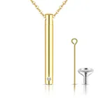 Minimalist Bar Urn Pendant Stainless Steel Memorial Ashes Keepsake Exquisite Cremation Necklace Pendant