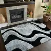 Home Printed Area Rug On Carpet