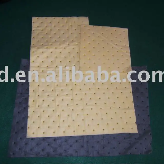 iso9001:2008 100% PP yellow oil absorbent pads