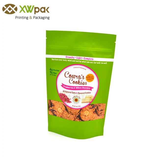 kraft paper stand up cranberries white chocolate cookies bag