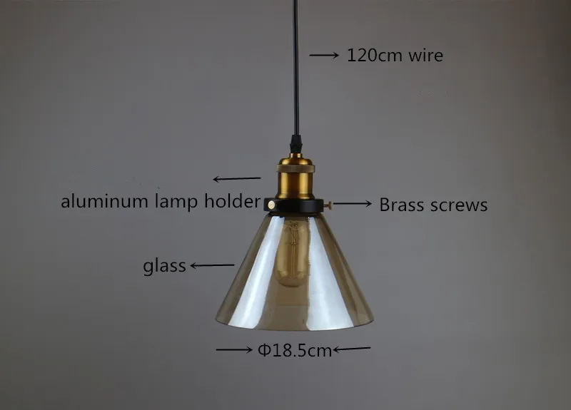 New vintage klarglas pendelleuchte kupfer hängelampen für dekor ...