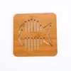 Factory Direct High Quality Custom Eco-friendly Square Shape Bamboo Tea Cup Coaster