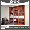 built in l shape japanese bookcase with white drawer in study room