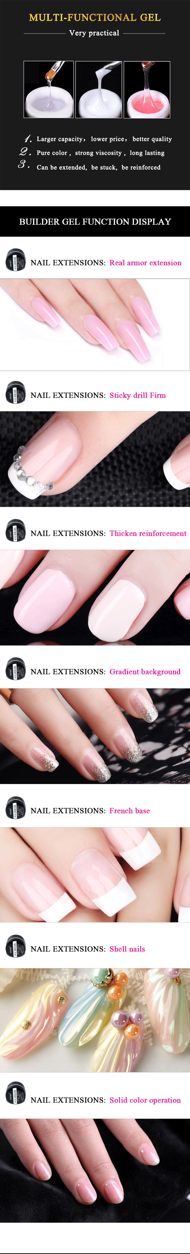Yayoge High Quality nail color builder gel