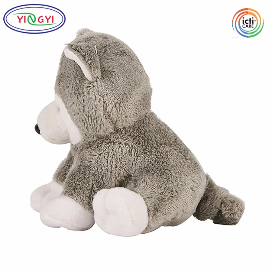 grey dog stuffed animal