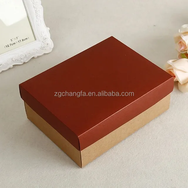 custom embossed logo rigid cardboard gift box with lid