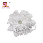 Factory made custom polyester ribbon with flower