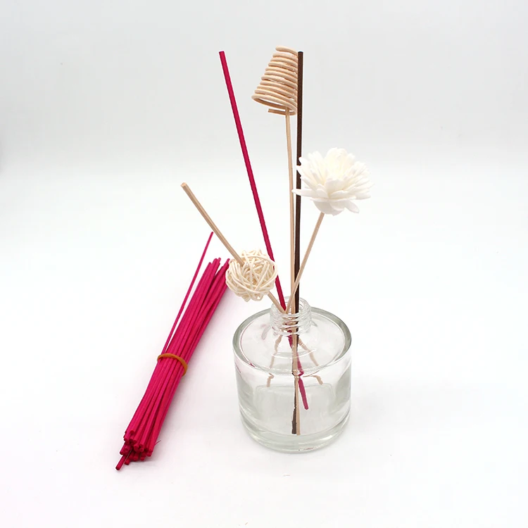 wholesale home fragrance reed diffuser with rattan stick and sola flower