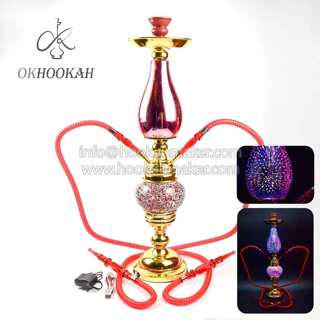 high grade large electronic hookah with led light e hookah