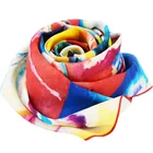 Custom Logo Design Digital Printed Scarf Chinese Twill Silk Scarf