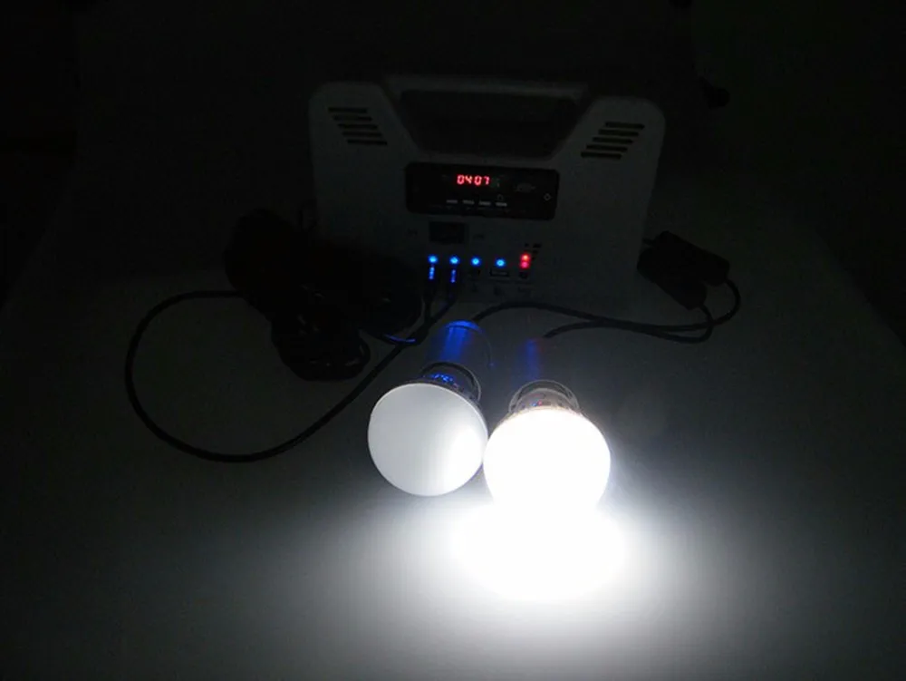 Portable Solar Generator 6w Solar Home System Solar Kit Mini Solar System for Garage Workshop Corridor Garden Gazebo Emergency