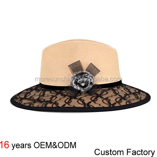 wool felt wide brim panama hat