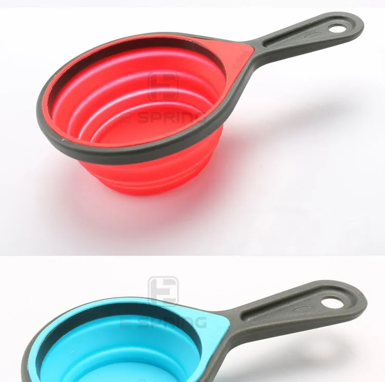 4ピースセットキッチンクラフト焼く調理器具シリコーン折りたたみ折りたたみ計量カップスプーン仕入れ・メーカー・工場