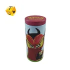 Empty food safe round tin box with double lid for coffee tea gift packaging