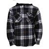 high quality garment stock lot windproof shirt jacket windbreaker hoodie plaid jacket for ment