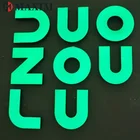 High brightness led illuminated acrylic company logo design letter, 3d acrylic logo
