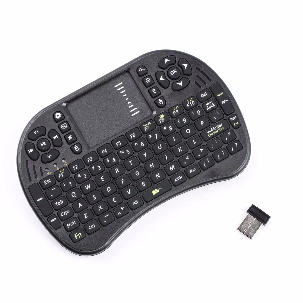 I8 2,4 г мини беспроводная клавиатура сенсорная панель летучая мышь игровая клавиатура с подсветкой для Android tv box