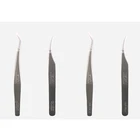 Metal Tweezers Eyelash Extension Cleanroom Tweezers with Precision Fine Point Stainless Steel VETUS SA