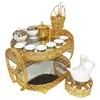 2019 hot sale arabic tray sets with fancy porcelain tea cup and saucer