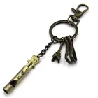 Cute bear whistle, I love you, outdoors metal whistle keychain