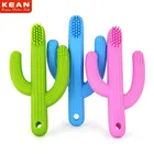 New Products High Quality Soft Cactus Silicone Baby Teething Toothbrush